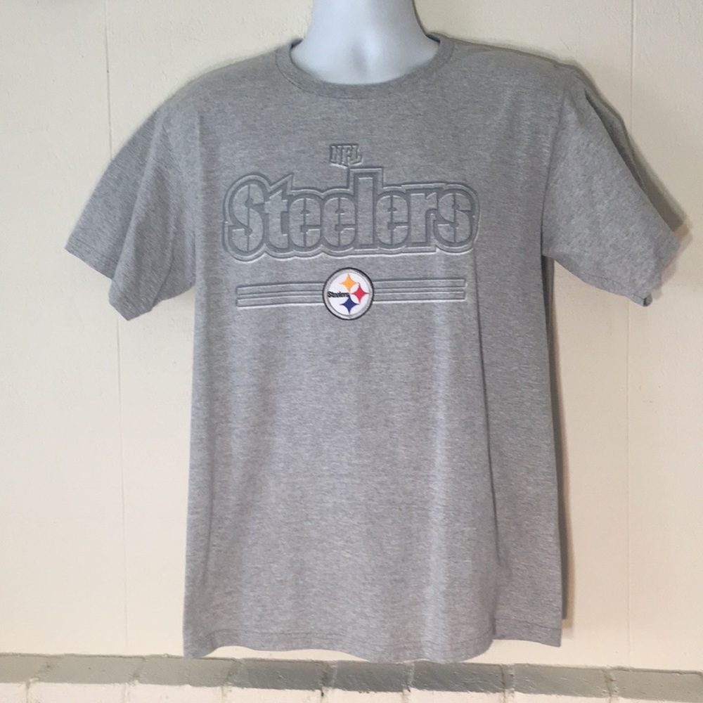 NFL STEELERS T-SHIRT GRAY MEDIUM